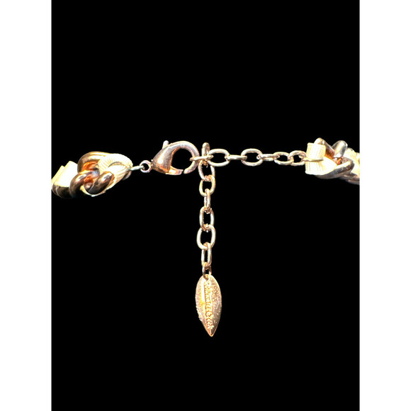 Coldwater Creek Ribbon and Copper Color Chunky Chain Link Necklace - Picture 3 of 6